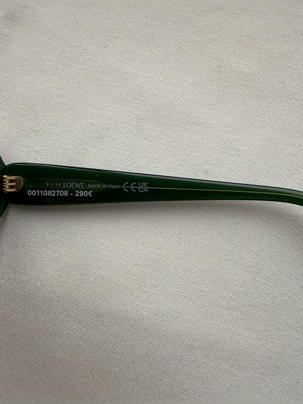 LOEWE Slim Oval Sunglasses Dark Green Acetate LW40147I Mint Case Included - Picture 4 of 11